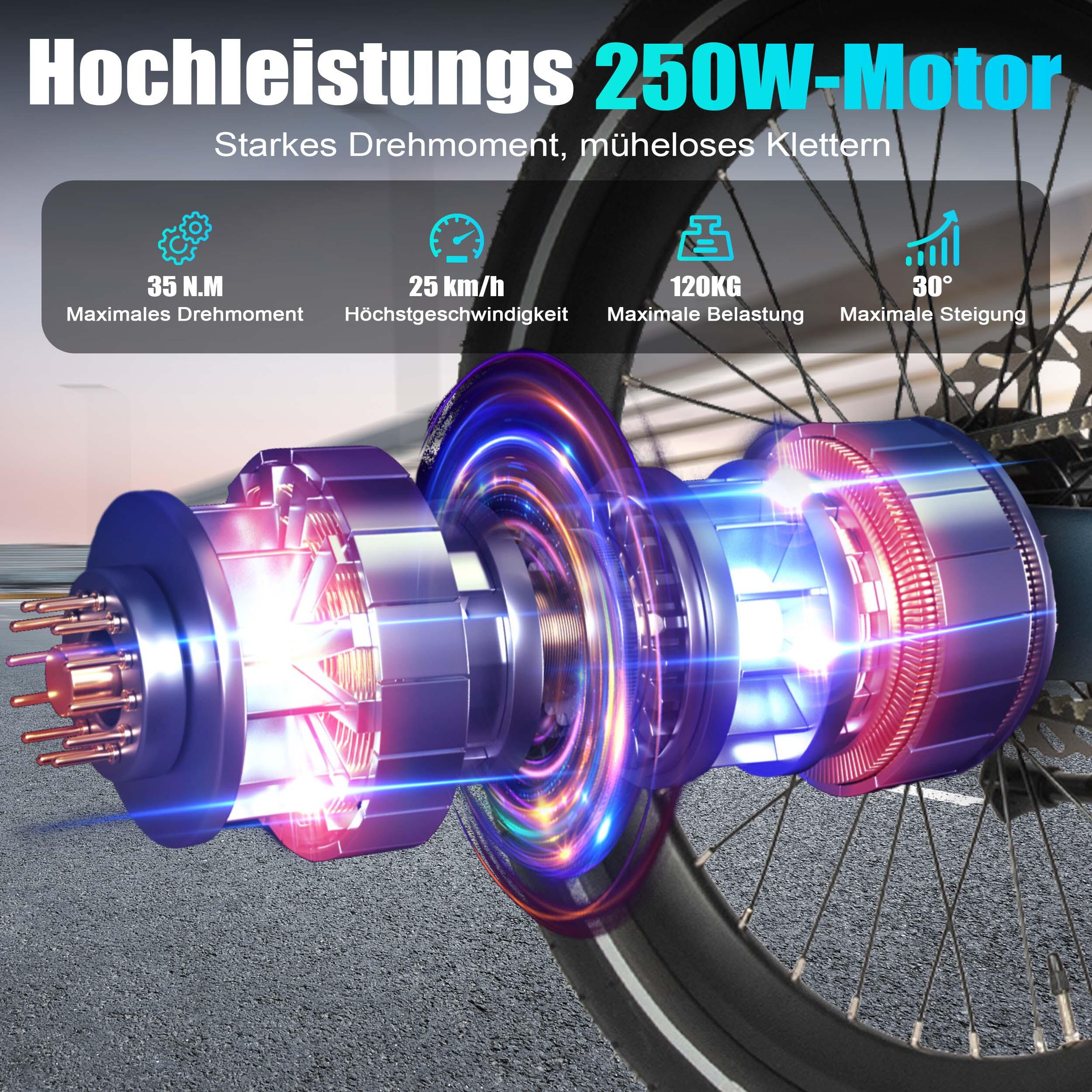 Bicicleta elétrica dobrável MAXTRON Smart30 com bateria removível de 36V 9,6Ah. 4/7