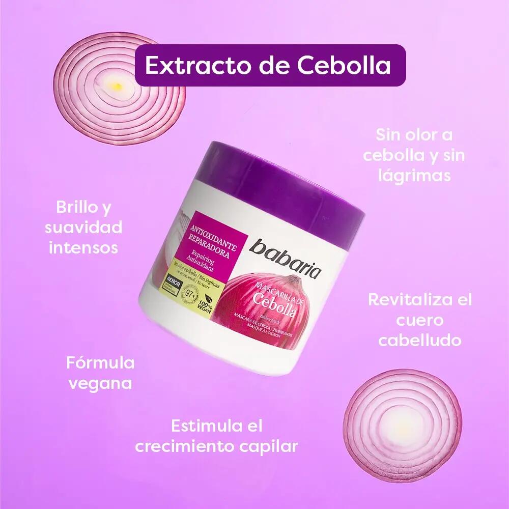BABARIA Champu de Cebolla y Mascarilla Pelo Antioxidante 4/6