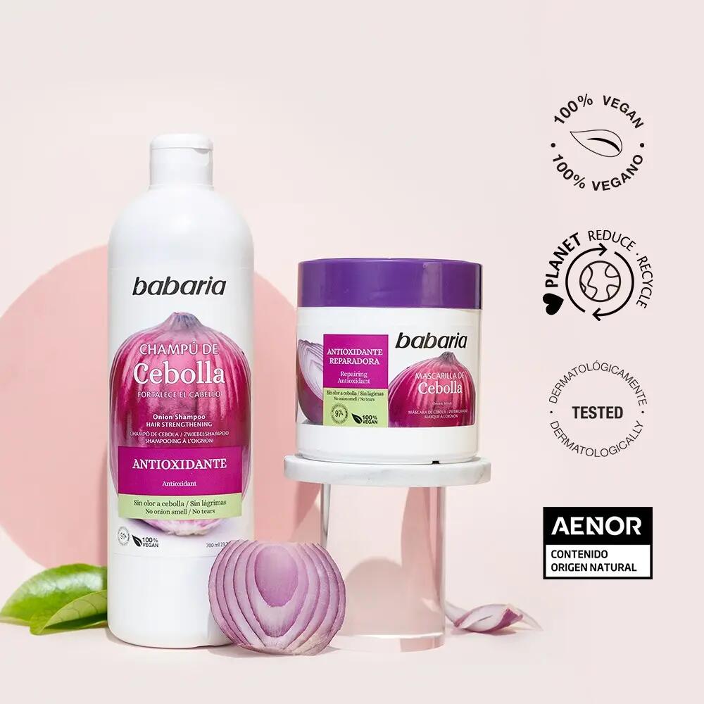 BABARIA Champu de Cebolla y Mascarilla Pelo Antioxidante 2/6