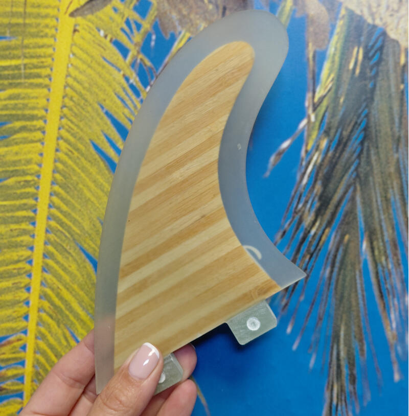 Quillas Honey Bamboo Fins Dual Tab 3/3