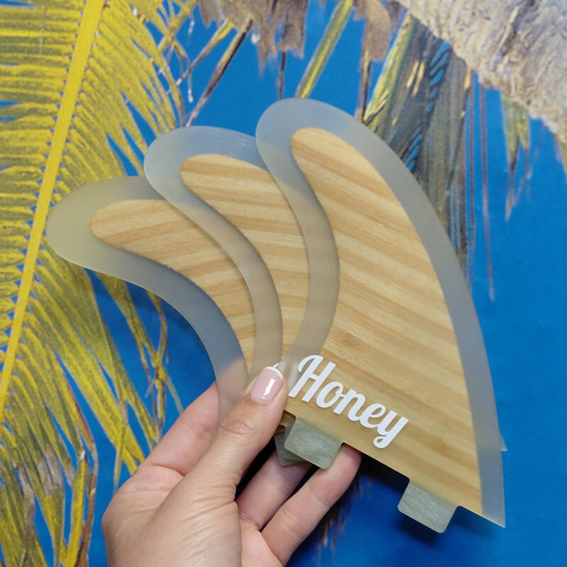 Quillas Honey Bamboo Fins Dual Tab 2/3