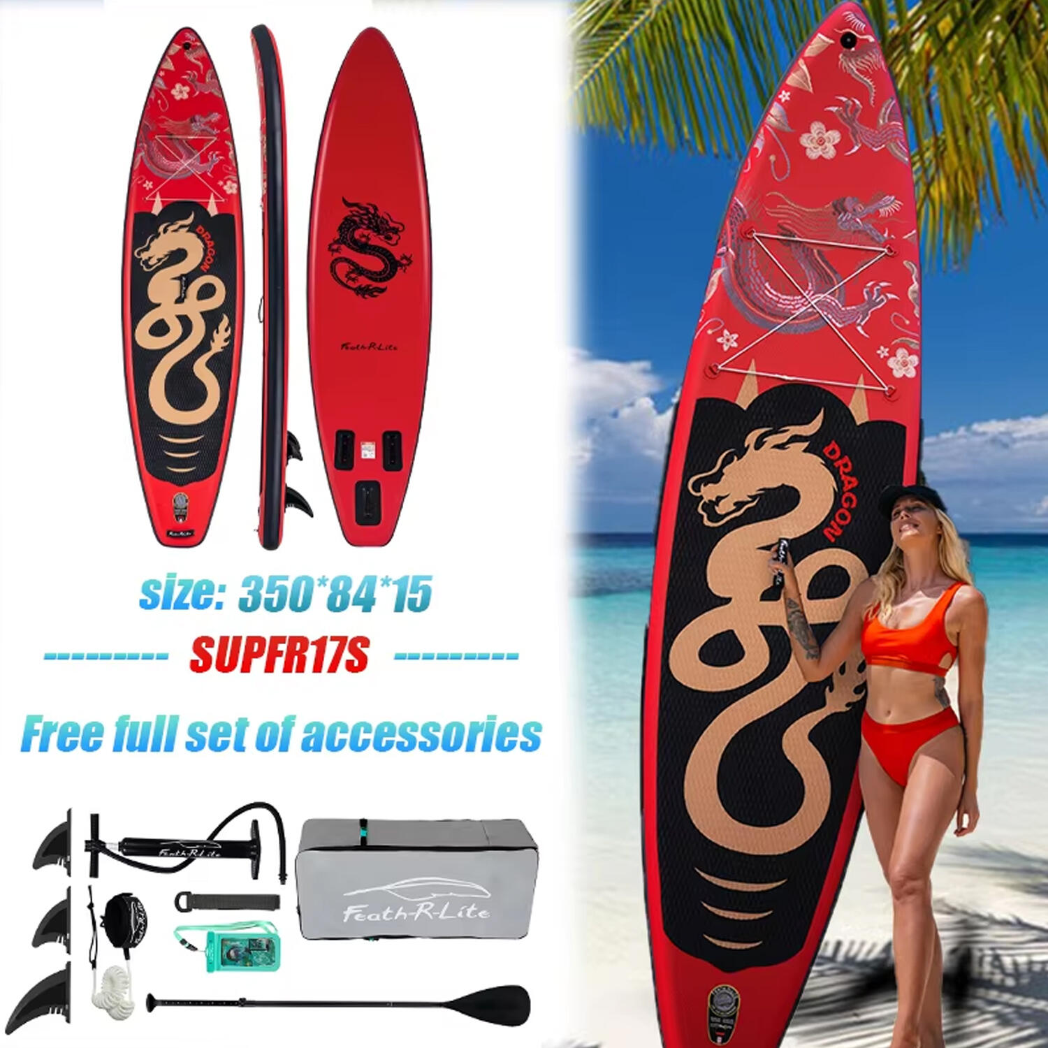 SUP Board Wide Stable Max 180kg 350x83x15cm SUPFR17S 4/7