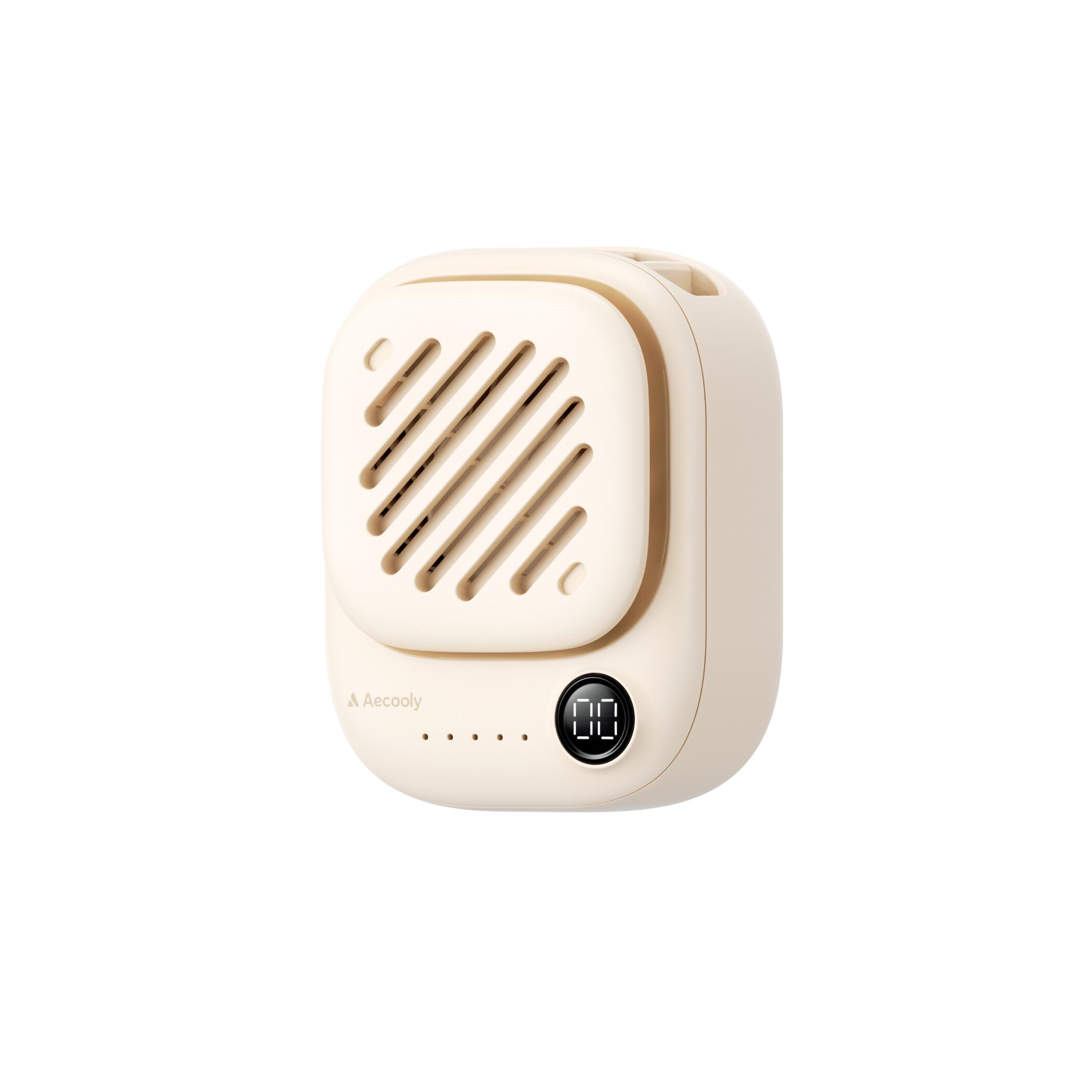 Aecooly Click 01 mini ventilator portabil 2000mAh USB-C 3 trepte, bej