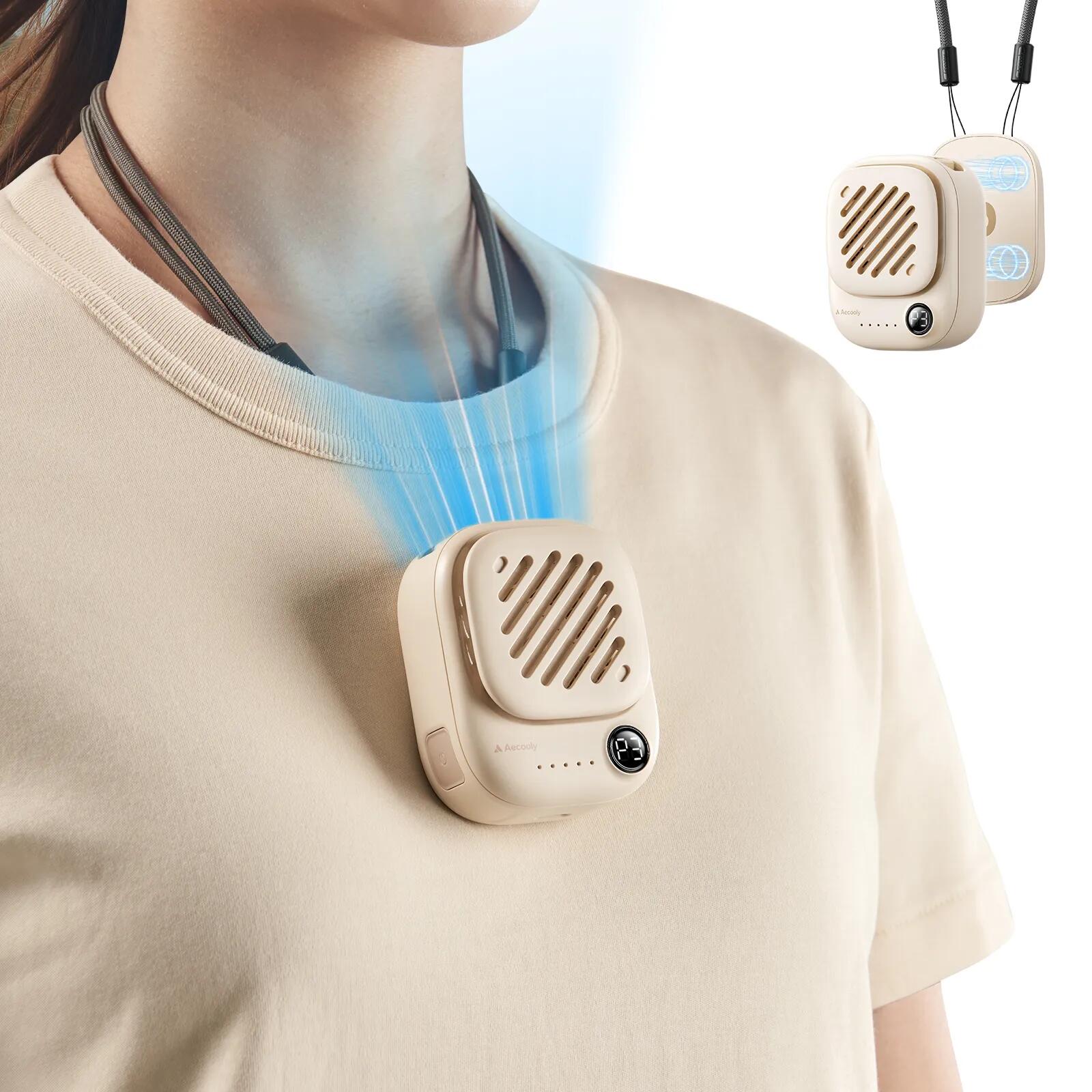 Persoonlijke ventilator - click 01 - magnetisch 3 standen - beige 4/5