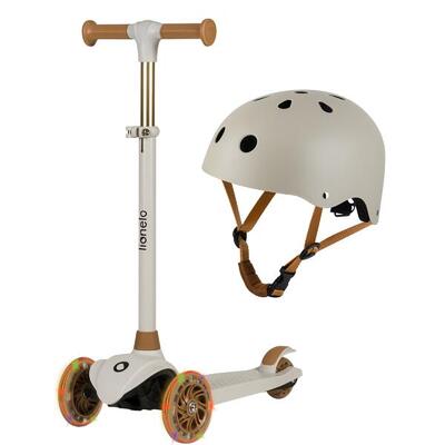 Driewielige step lionelo jessy led met verstelbaar stuur met helm, tot 50 kg