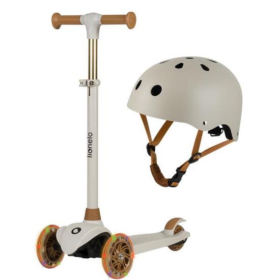 Driewielige step Lionelo Jessy LED met verstelbaar stuur met helm, tot 50 kg
