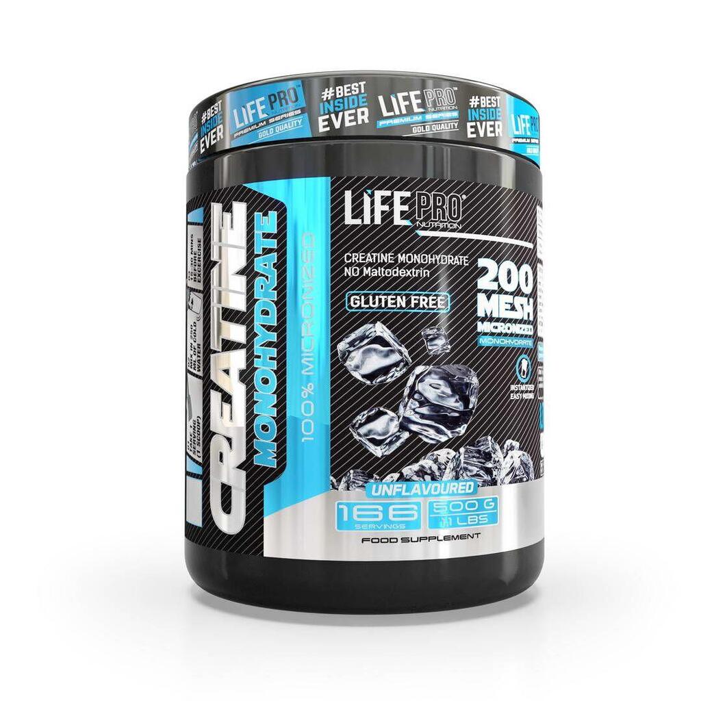 Creatine Monohydrate 200 Mesh - 500g Neutral LifePRO