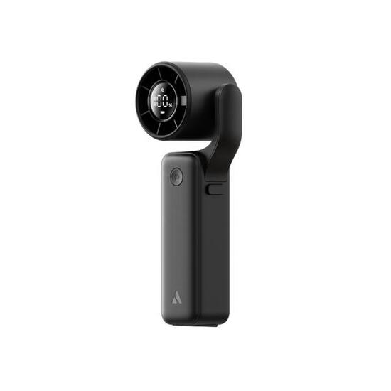 Ventilador portátil - compacto, 5 velocidades, 3500 mAh - negro