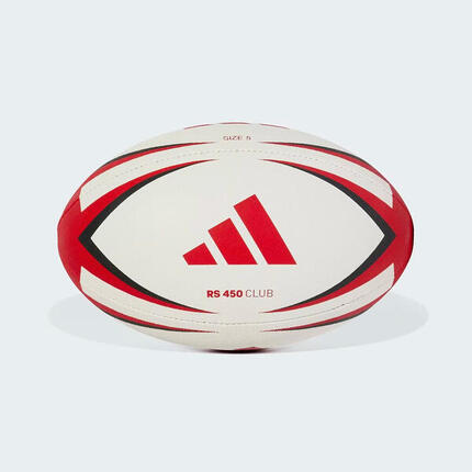 Ballon de rugby Adidas RS-450 Taille 5 Blanc, noir et rouge