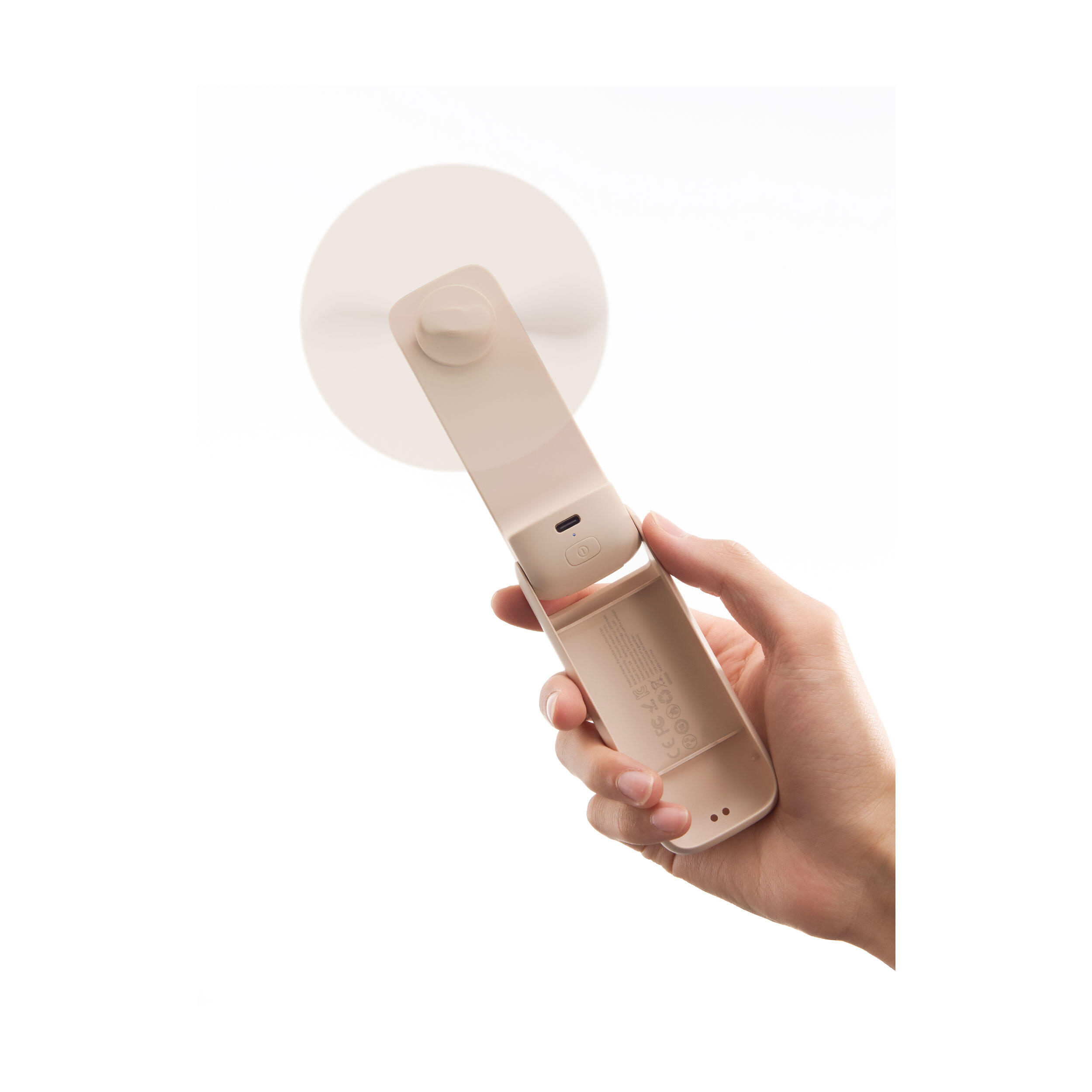 faltbarer handventilator - kompakt - pocket 01 - beige 5/7