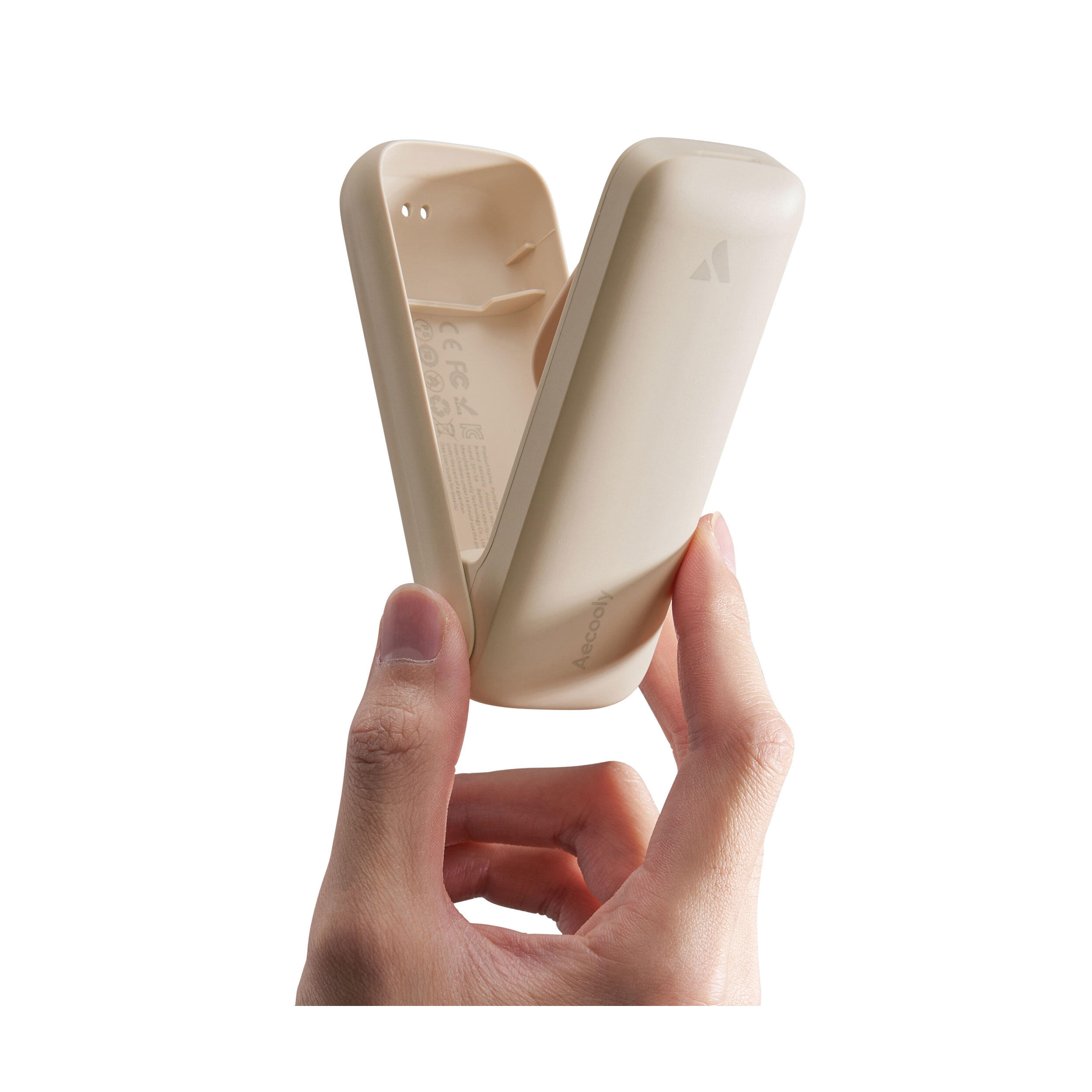 faltbarer handventilator - kompakt - pocket 01 - beige 4/7