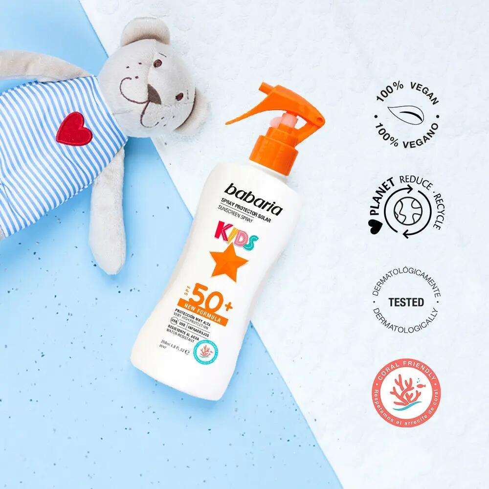 BABARIA Crema Solar Niños 50 En Spray + Protector Solar hydra 50 Cuerpo 7/7