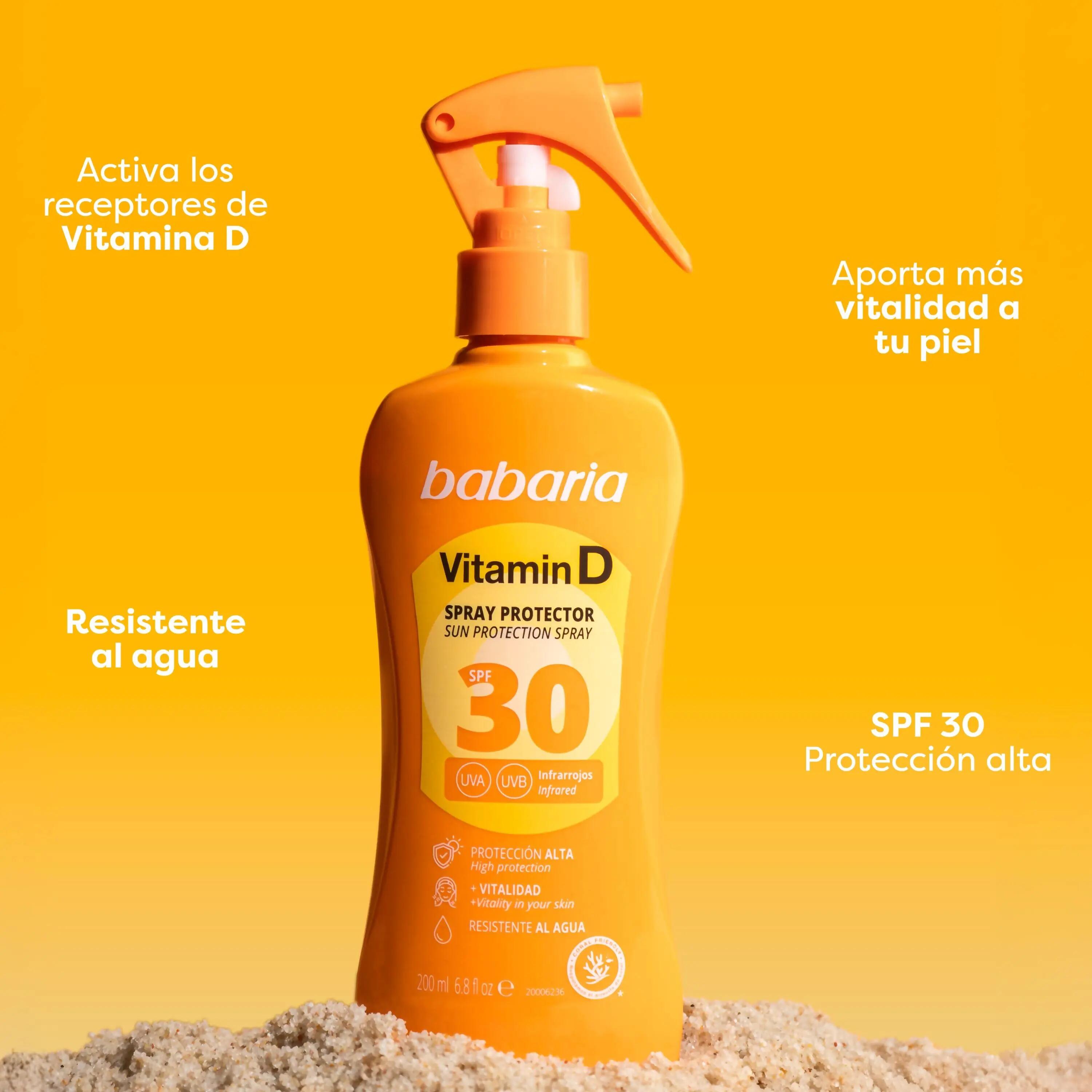 BABARIA Sérum facial + Spray solar SPF30 con Vitamina D 2/7