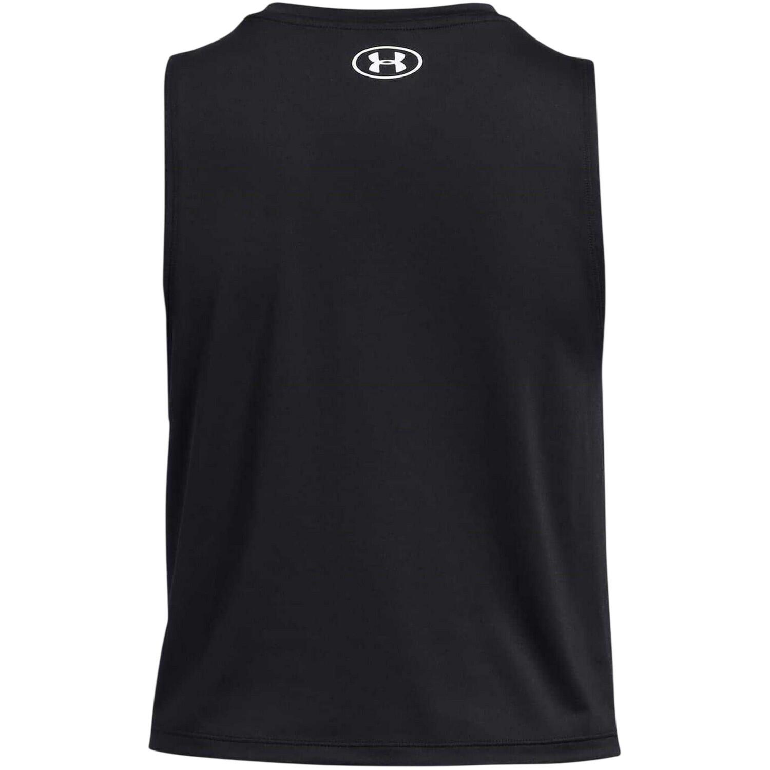 Canotta Ritagliata Donna Under Armour Vanish Nero Bianco 3/5