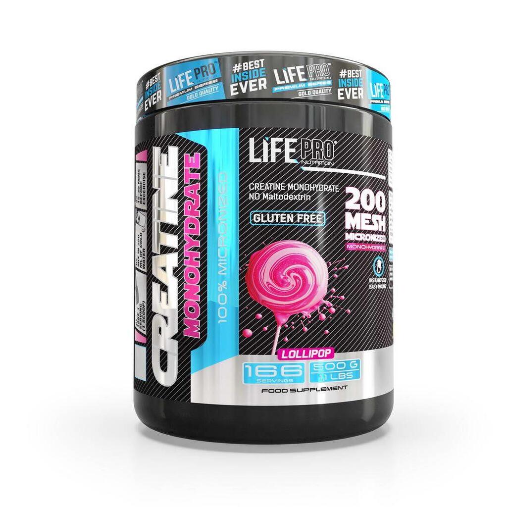 Creatine Monohydrate 200 Mesh - 500g Lollipop LifePRO
