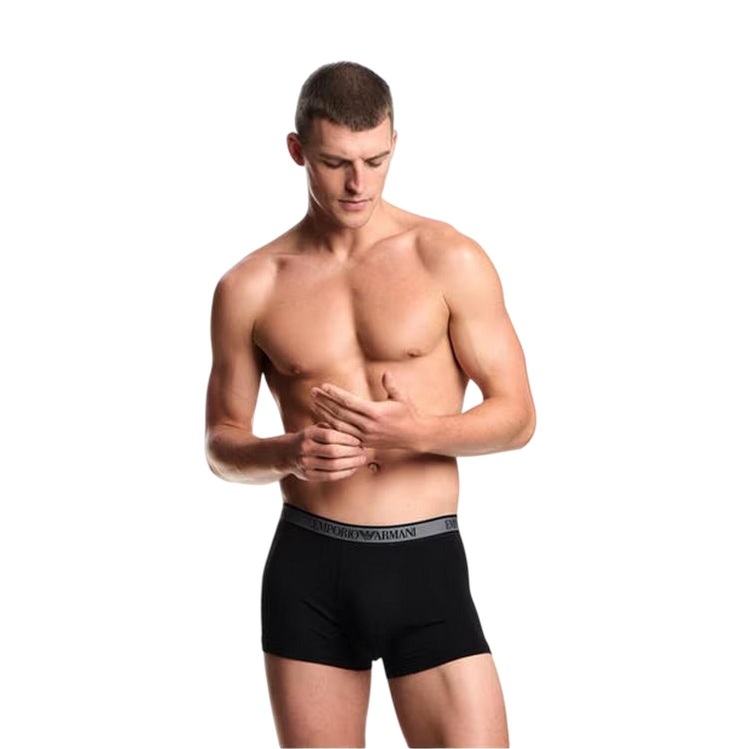 Boxer Con Marchio Uomo Misura Confezione 3 Emporio Armani Core Nero Nero 3/4