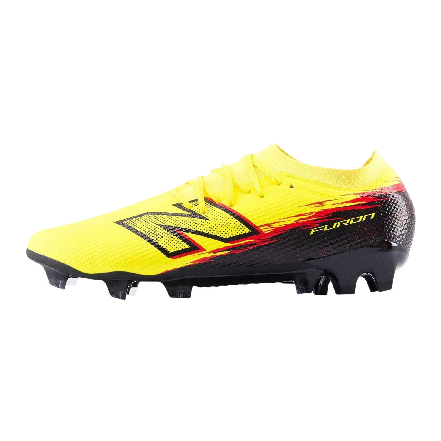 Chaussures De Foot Pour Terrain Ferme FURON TEAM FG V8 Homme (Jaune / Noir) 3/4