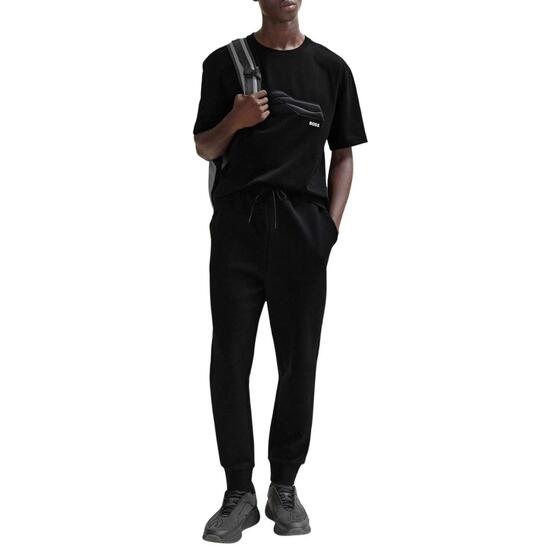 Maglietta Regolare Logo Uomo Boss Nero