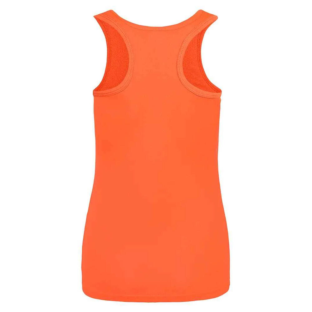 Camiseta Sin Mangas para Mujer Naranja Eléctrico 2/2