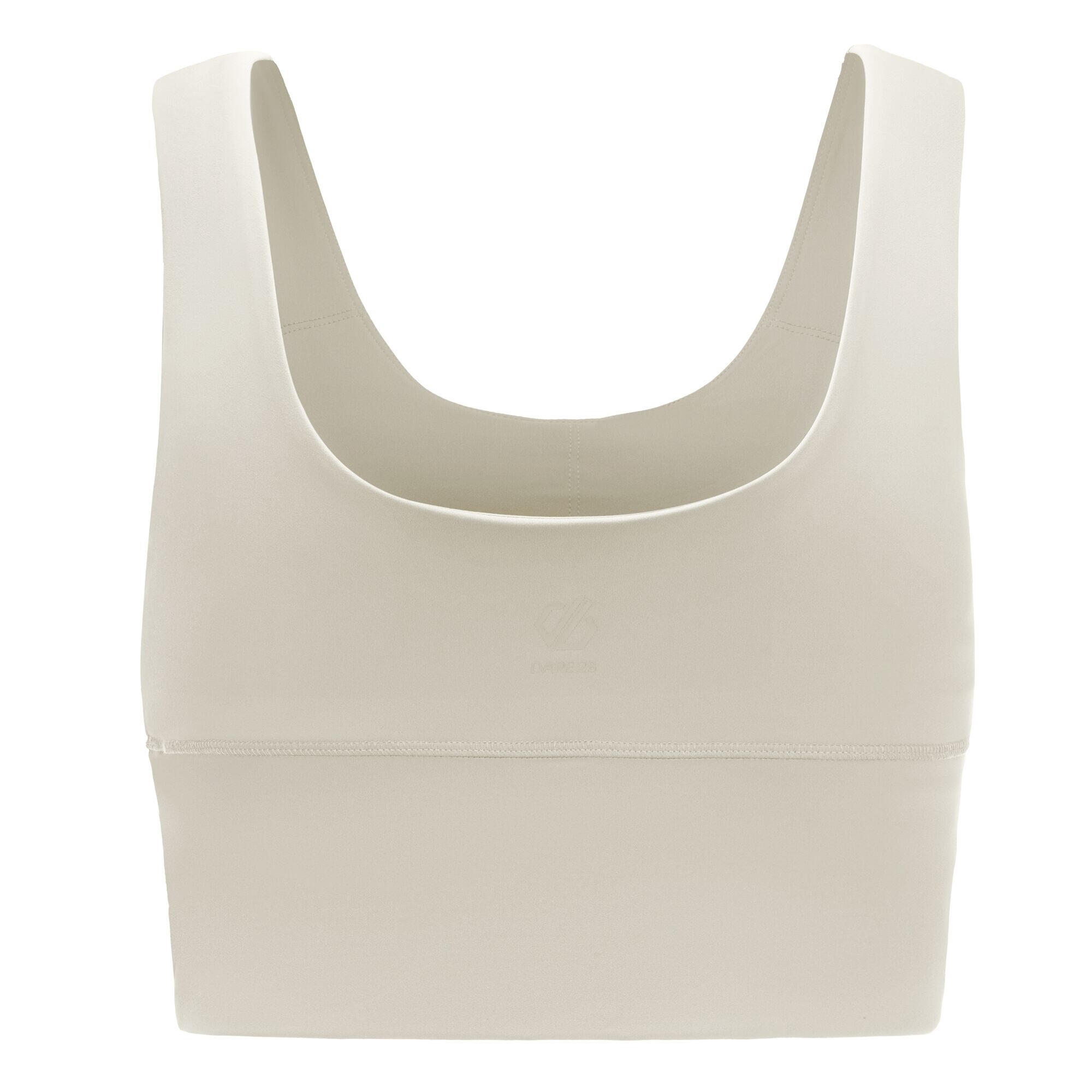 Brassière De Sport Cintrée Et Unie REFRESH Femme (Crème) 3/5