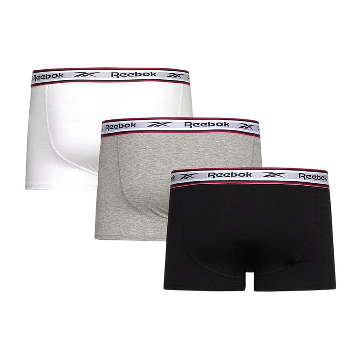Mens Boxer Shorts (Pack of 3) (Black/White/Grey) 2/7