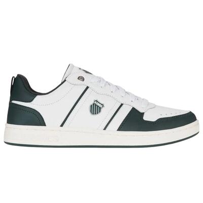 Heren lozan match leren trainers (wit)