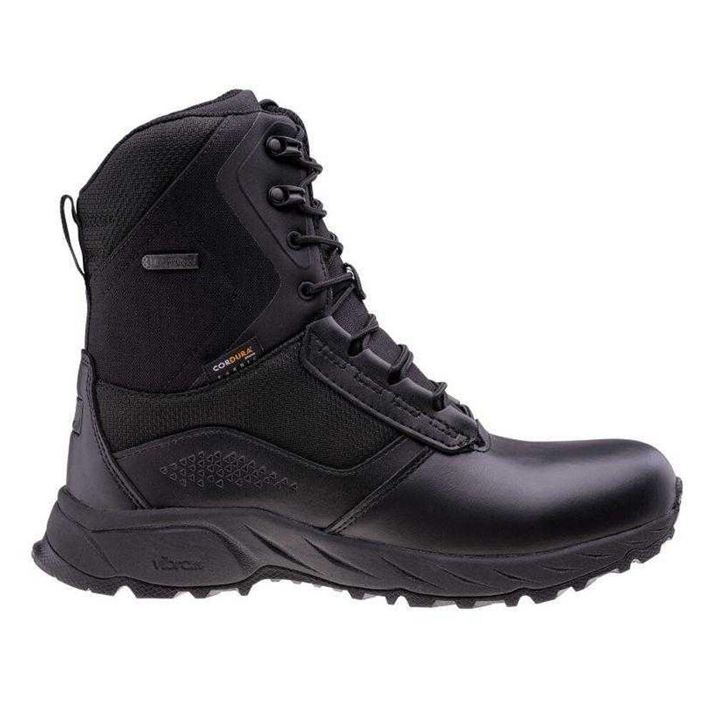 Heren Dasar Leren HighTop Combat Boots (Zwart) 3/4