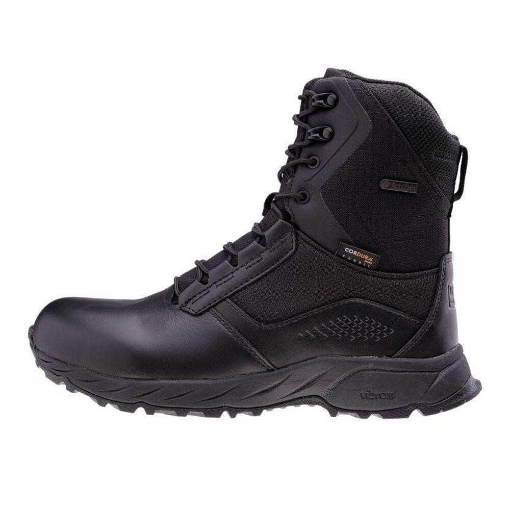Heren Dasar Leren HighTop Combat Boots (Zwart) 2/4