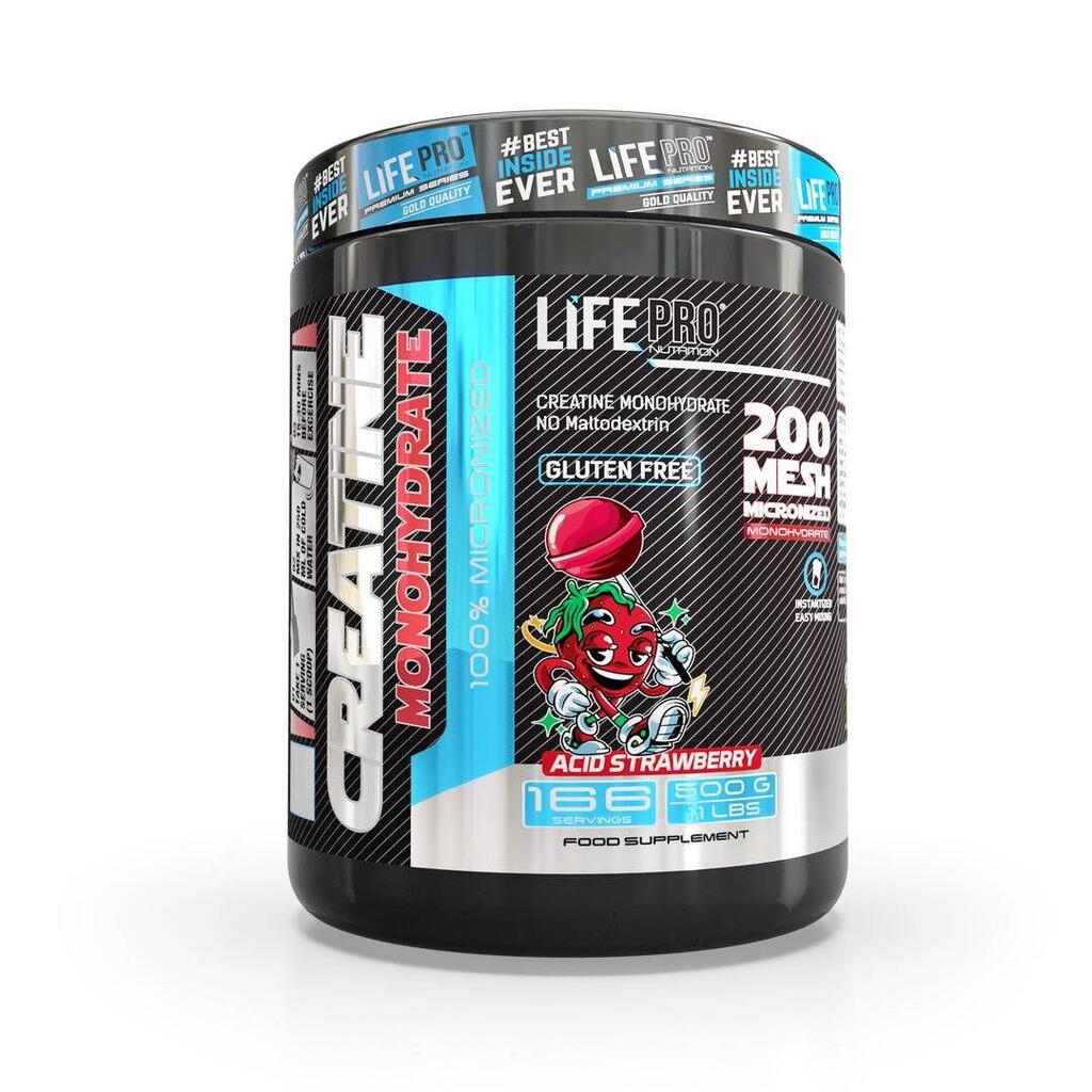 Creatine Monohydrate 200 Mesh - 500g Lollipop LifePRO
