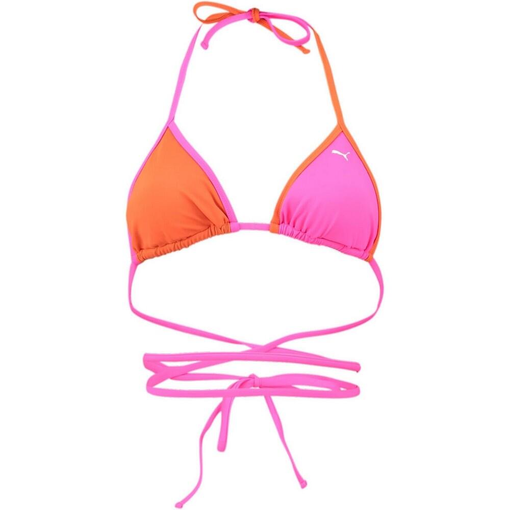Dames Driehoek Wikkel Bikini Top (Roze) 1/3