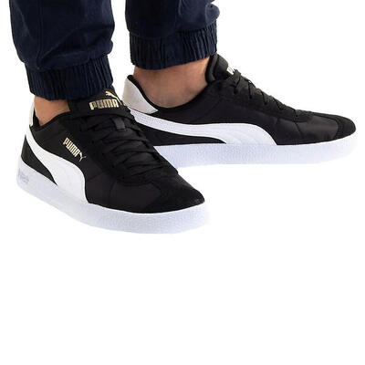 Heren club suède bekleding trainers (zwart)