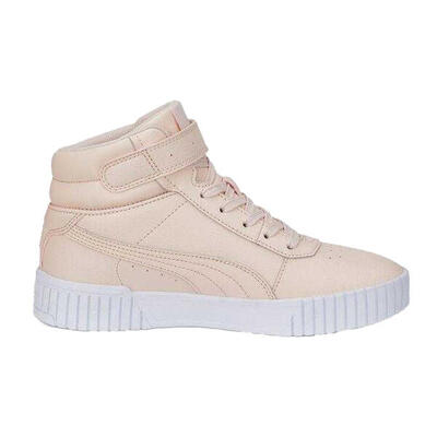 Dames carina 2.0 cow leather mid cut trainers (roze)