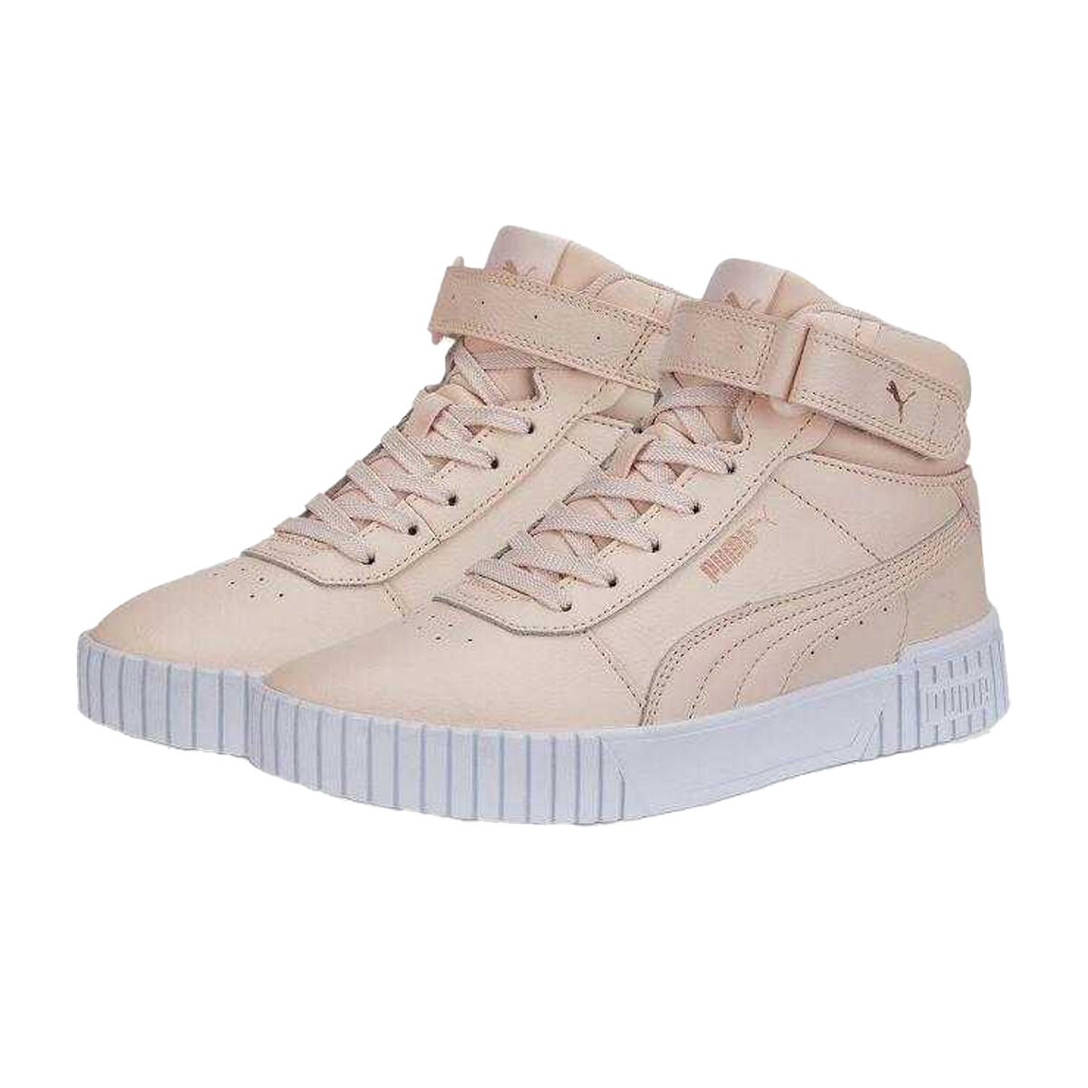Dames Carina 2.0 Cow Leather Mid Cut Trainers (Roze) 4/5
