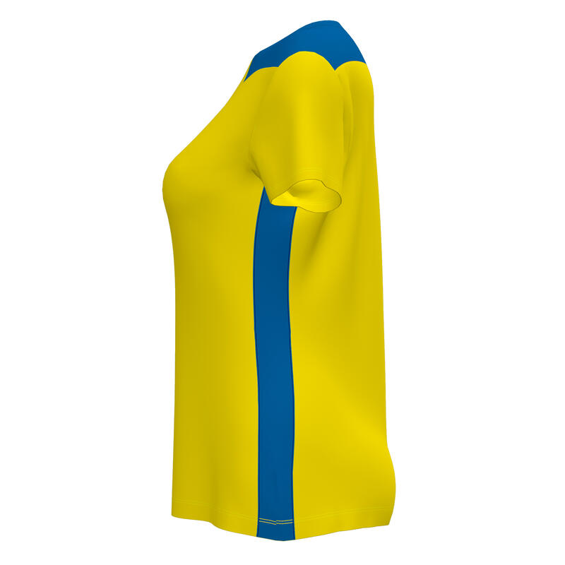 Maillot manches courtes Femme Joma Championship vi jaune bleu roi