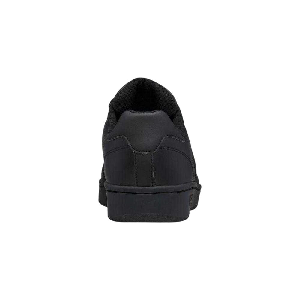 Mens Coated Leather Trainers (Black)