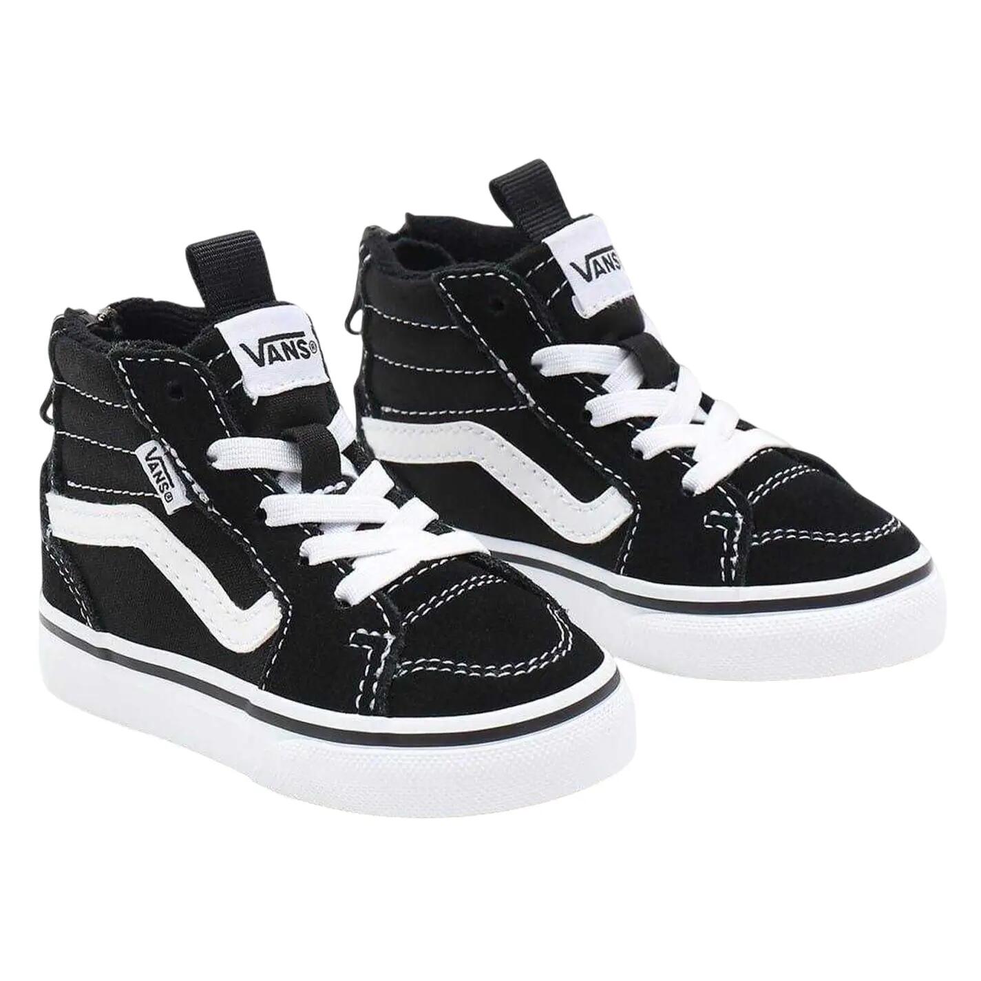 High Top Turnschuhe für Kleinkind, Canvas Kinder Schwarz/Weiß 4/5