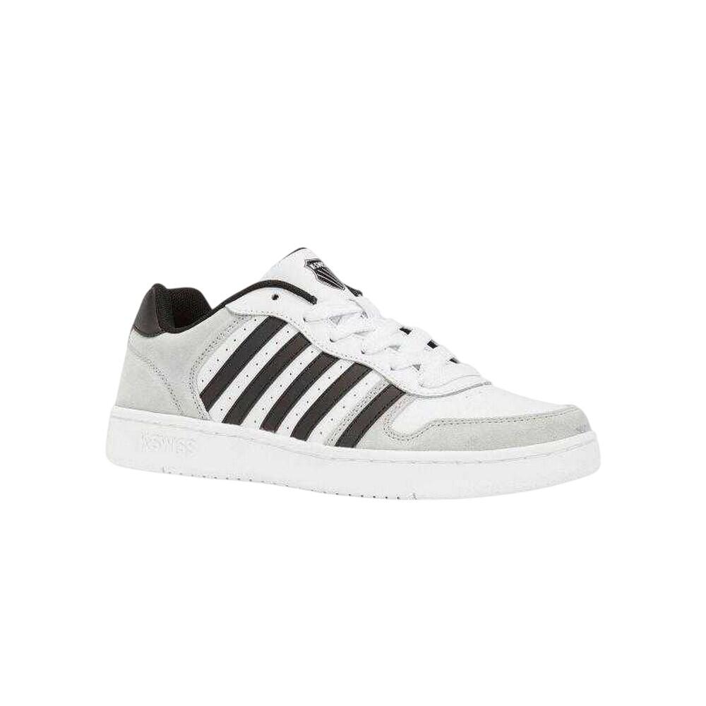 Mens Coated Leather Trainers (Grey)