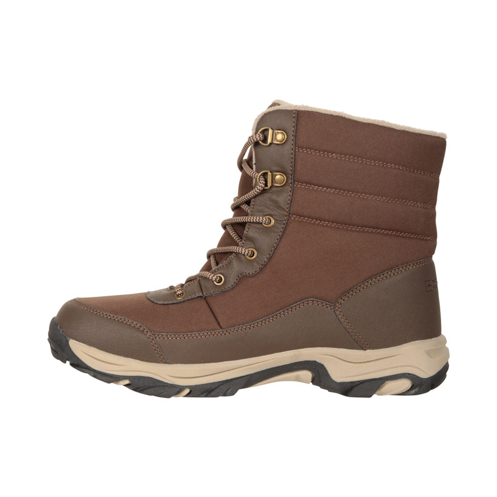 Mens Ohio Fleece Lined Snow Boots (Brown) 3/4