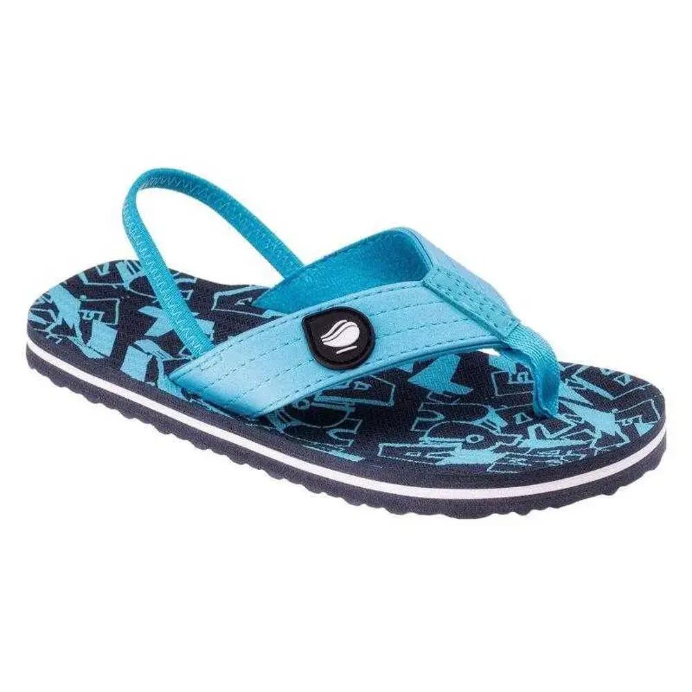 Childrens/Kids Ragis Patterned Flip Flops (Blue)