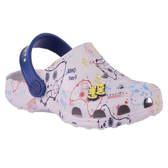 Zuecos Game Over Diseño Ranita para Niños/Niñas Gris