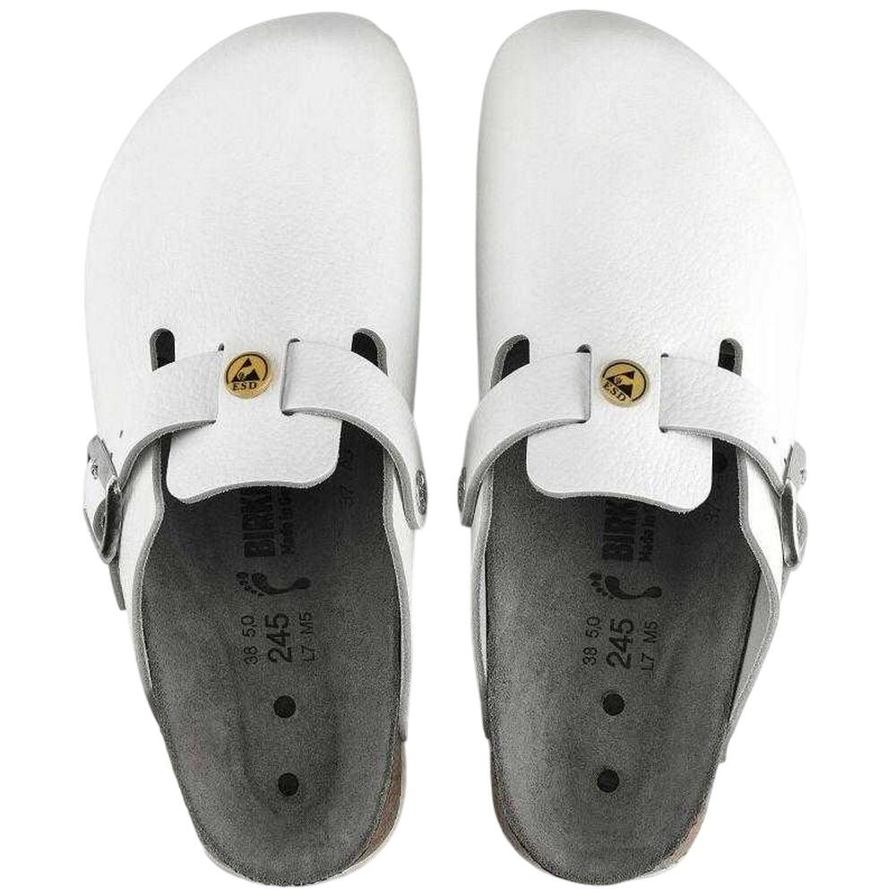 Zoccoli Pelle MedicoDonna Birkenstock Boston Bianco 3/7