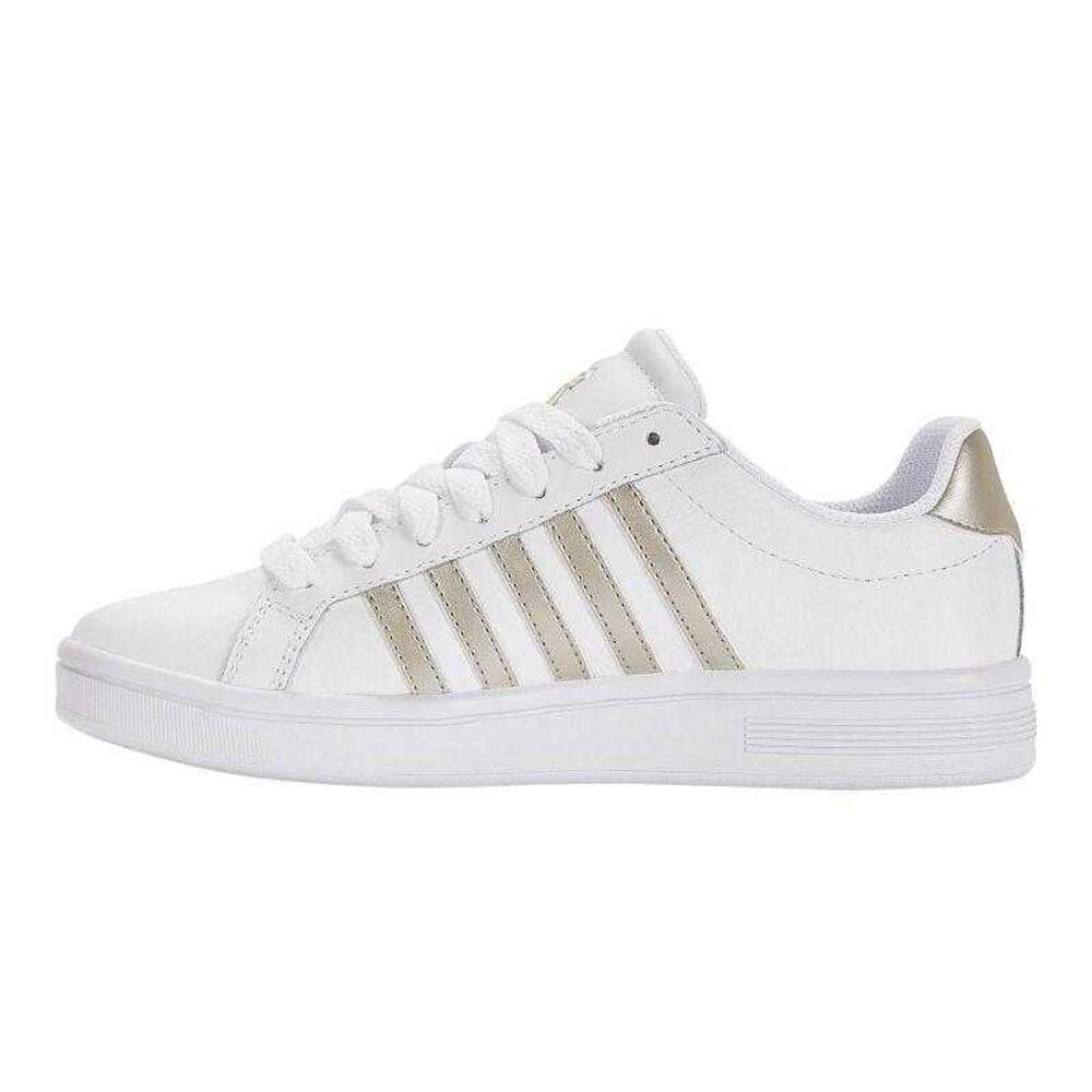 Mulheres/Senhoras Court Tiebreak Leather Trainers (Branco) 3/5