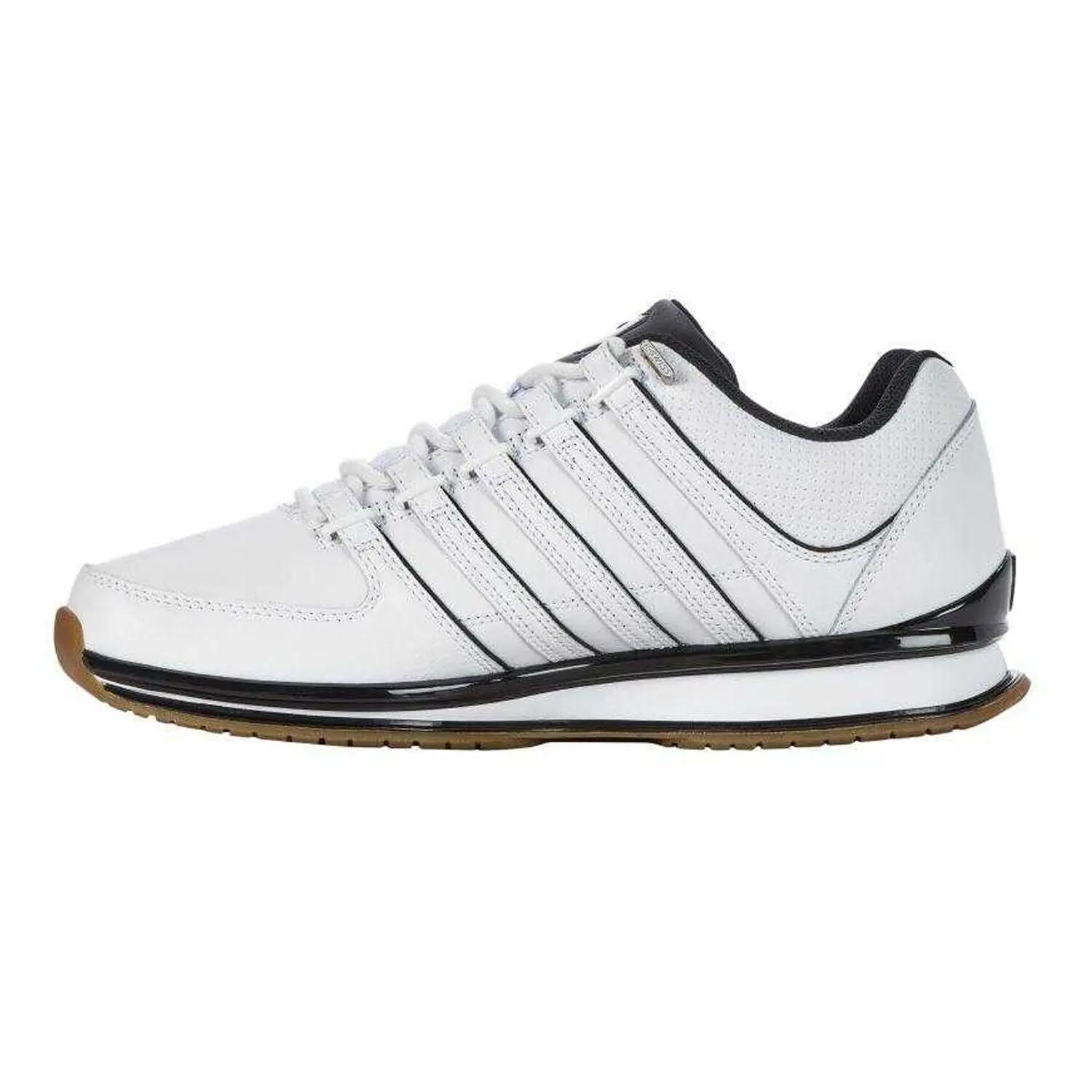Zapatillas Deportivas de Cuero Rinzler Casual Plano para Hombre Blanco 4/7
