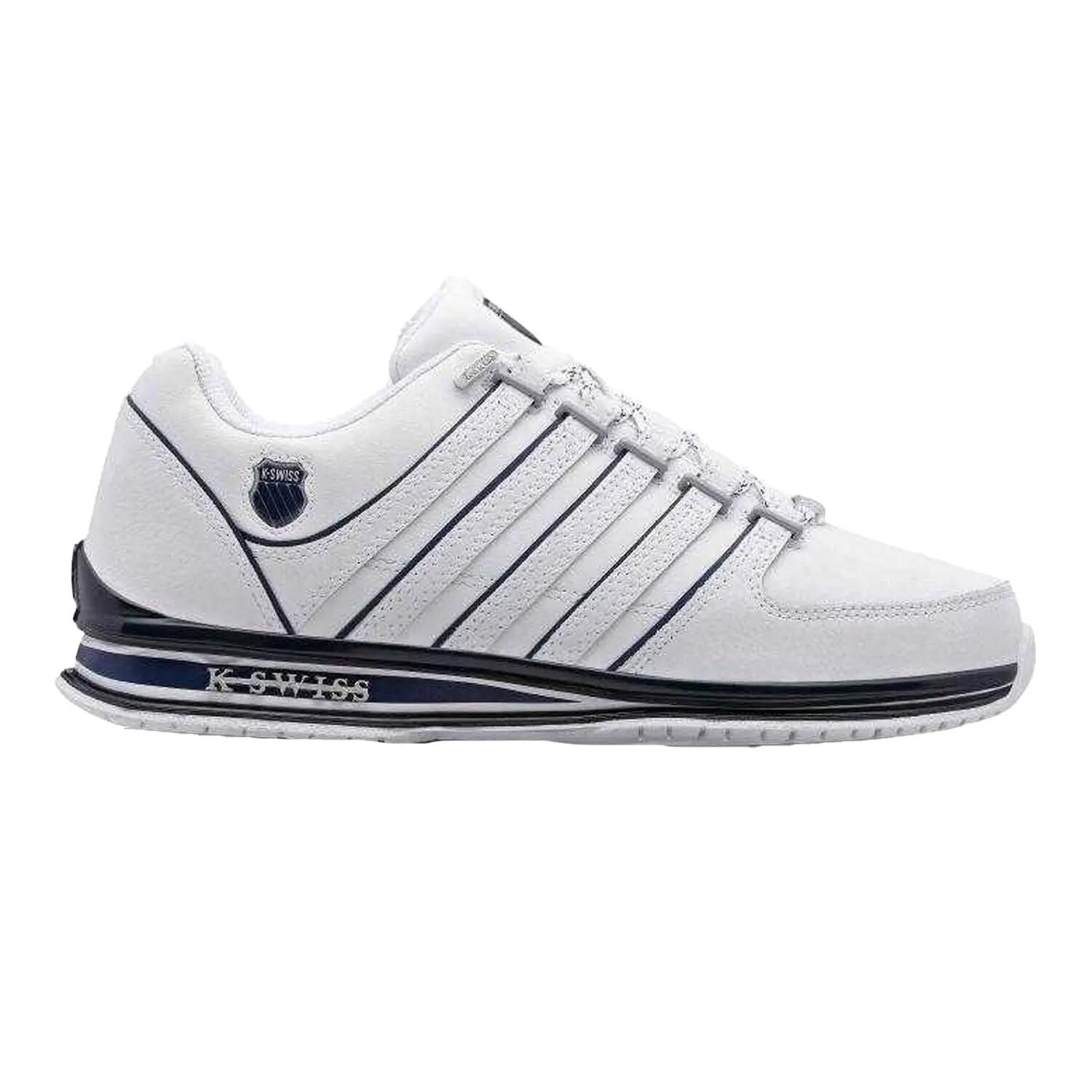 Zapatillas Deportivas de Cuero Rinzler Casual Plano para Hombre Blanco 3/7