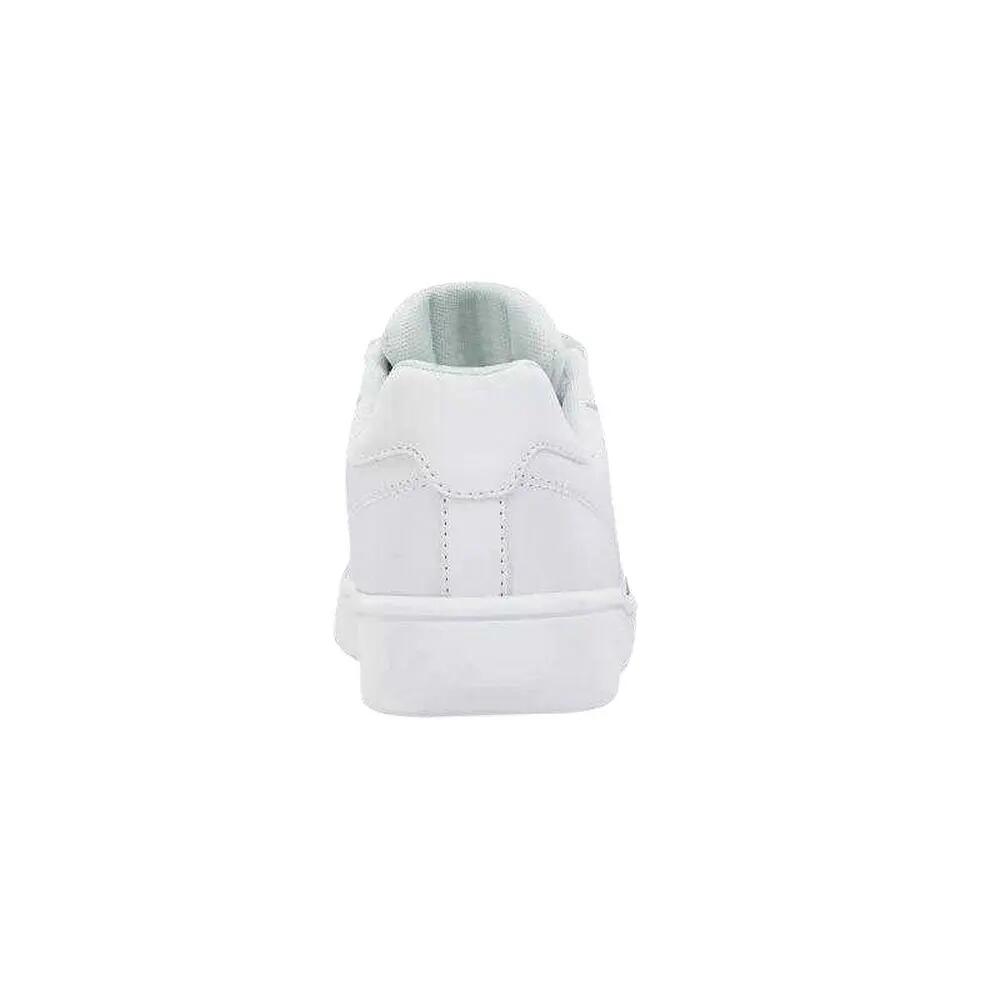 Mens Coated Leather Trainers (White) 2/6