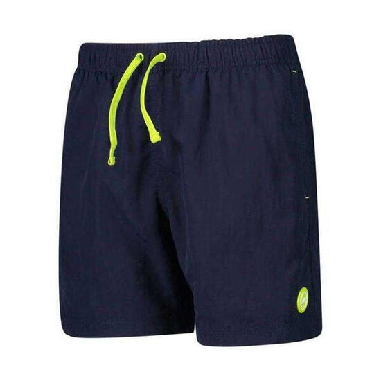 Short De Bain Motif/style Logo Garçon (Bleu Marine Foncé)