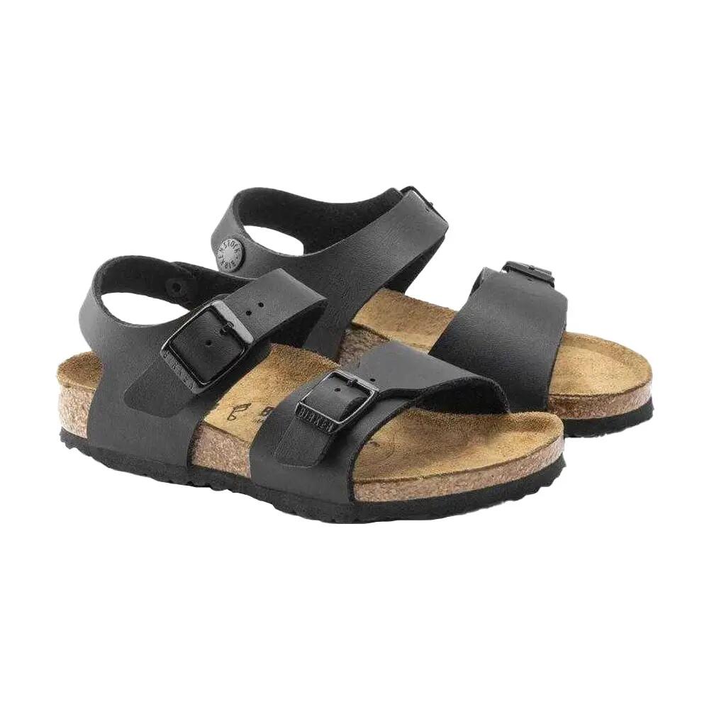 Sandali Pelle ScamosciataBambini Birkenstock New York Nero 4/5