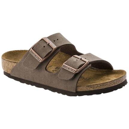 BIRKENSTOCK Arizona Kids Birko-Flor Nubuk Mocha Sandalen Kinder Schmal (0552893)