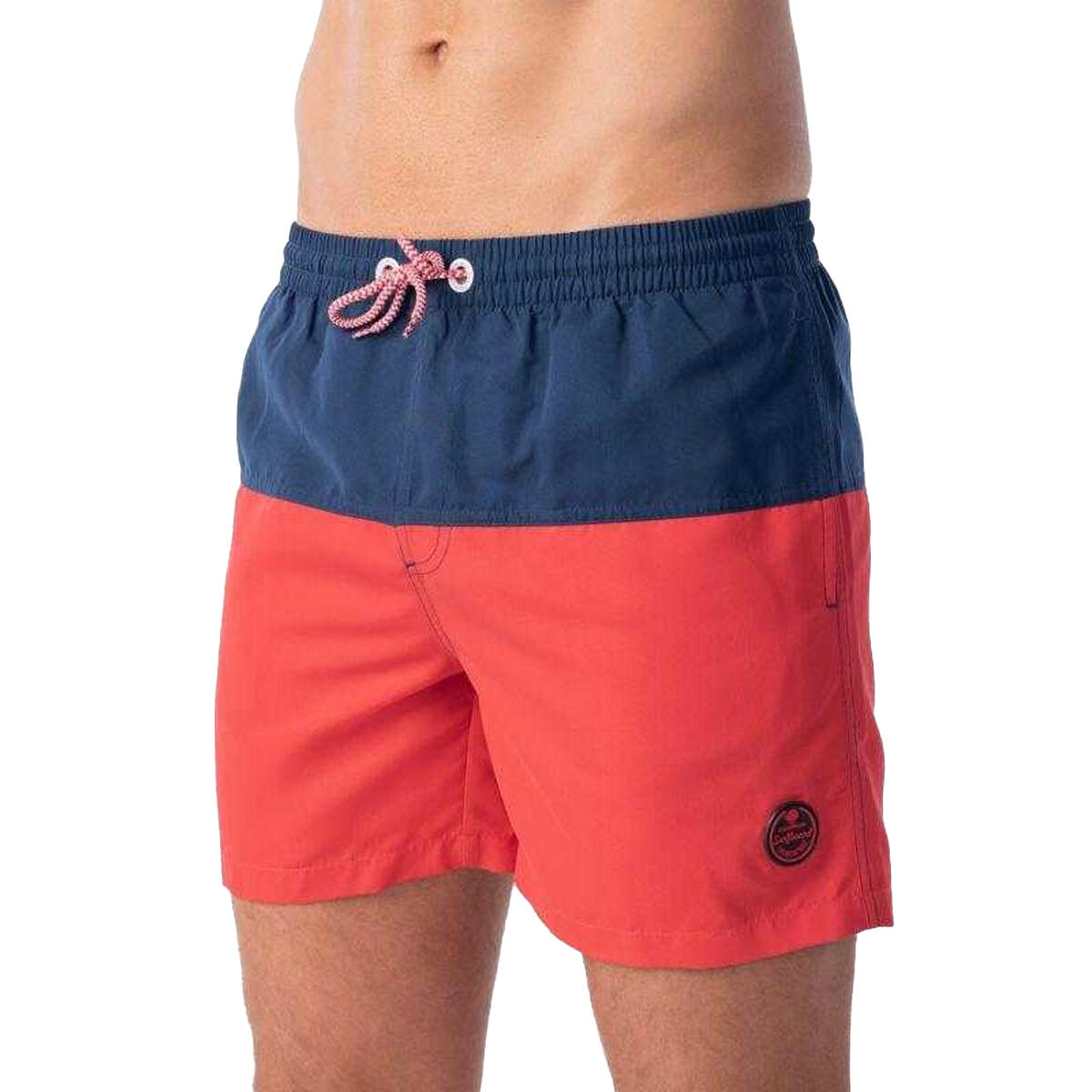 Short De Bain DRAKON Homme (Rouge / Bleu Marine Foncé) 4/5