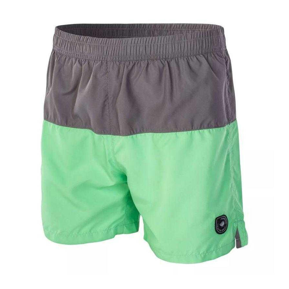 Short De Bain Motif/style Blocs De Couleurs KADEN Homme (Vert / Gris) 2/5